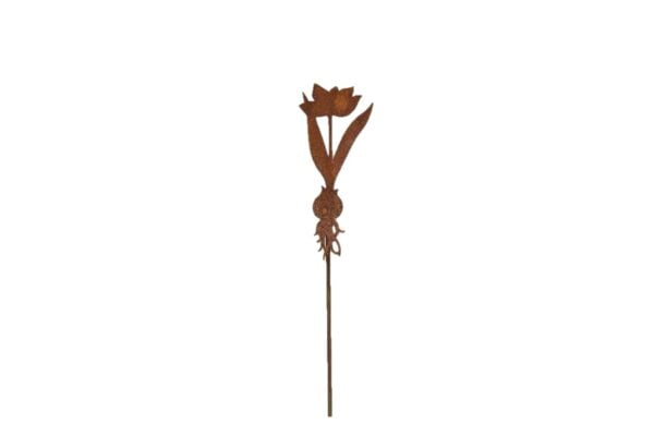 Tulp met bol 2D op steker H 52 cm Ecoroest® - Afbeelding 1
