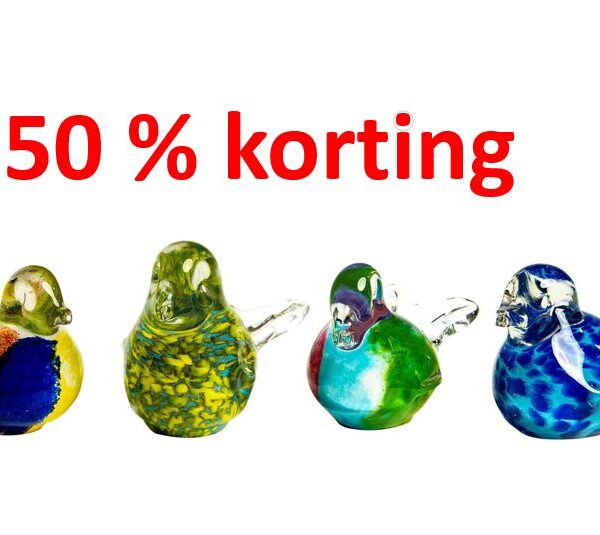 Glasvogel diverse kleuren zonder tuinprikker