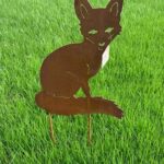 Vos zittend op steker 38x29 cm EcoRoest®